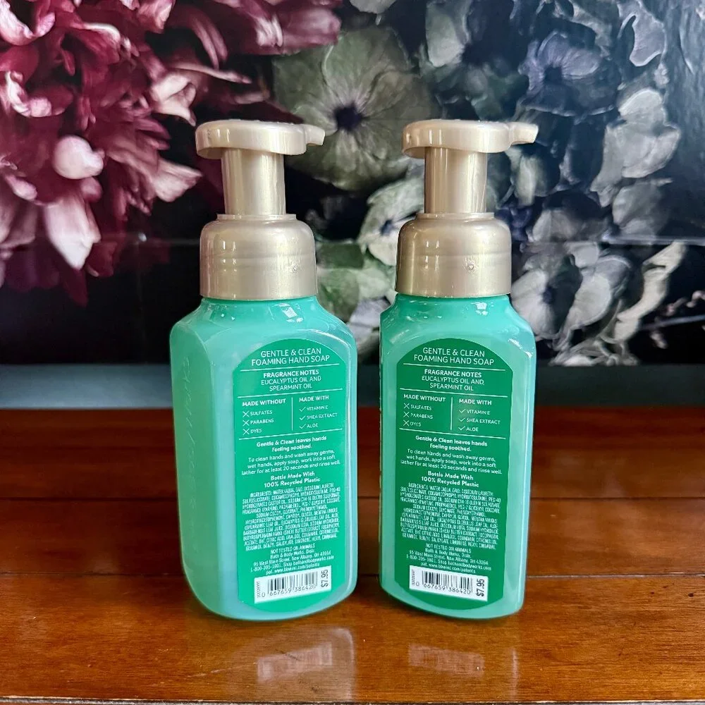 NEW 2-Pc EUCALYPTUS SPEARMINT Foaming Hand Soap Bath & Body Works